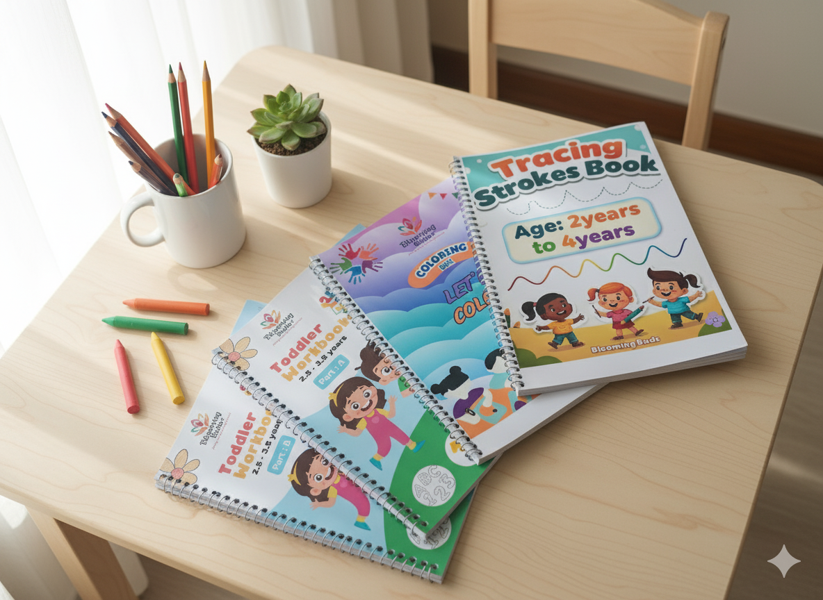 Toddler Learning Set – Coloring & Tracing Books for Ages 2–5