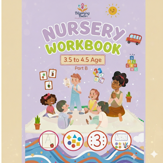 Nursery Learning Books – Part A & Part B | Alphabet, Numbers & Early Concepts | Preschool Activity Set for Ages 3.5–4.5